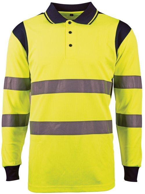 POLO HAUTE VISIBILITE JAUNE/MARINE TAILLE S A 3XL