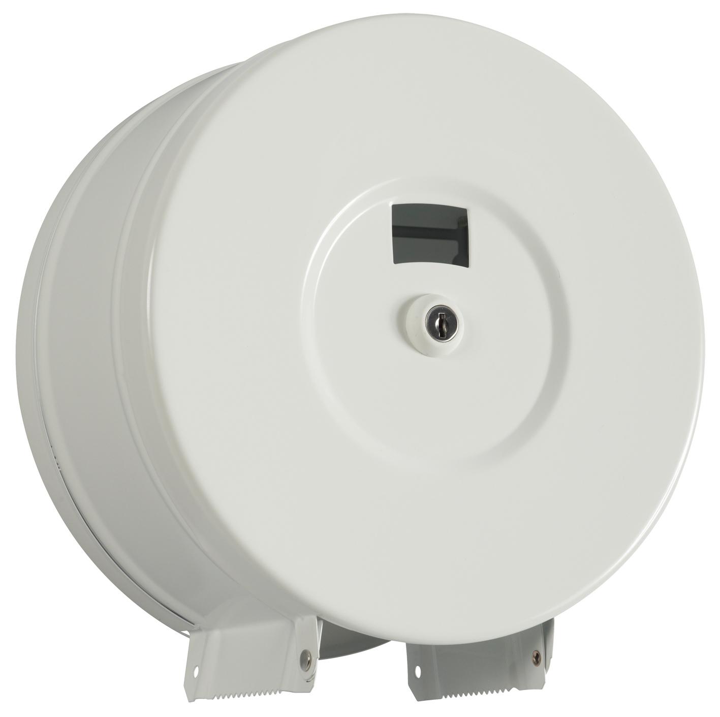 DISTRIBUTEUR PAPIER HYGIENIQUE ACIER BLANC 200M