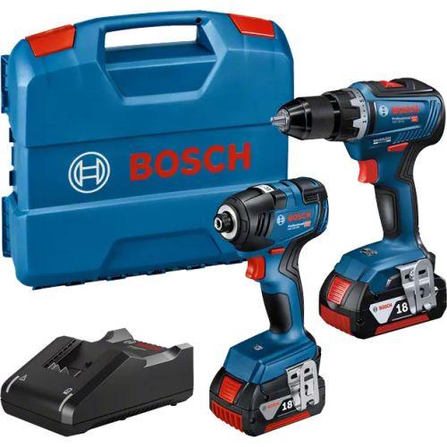 Ensemble 2 outils 18V Bosch (GDR18V-200 & GSR18V-55) - 2 batteries 4Ah - chargeu