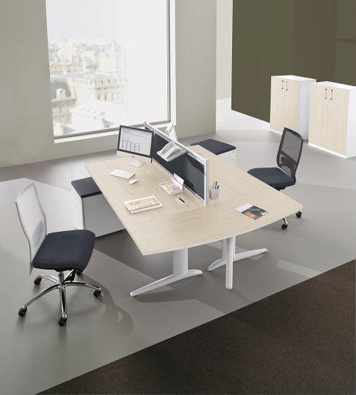 BUREAU MODULAIRE PIEDS METAL ""L"" 1200 X 800