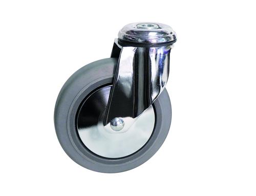ROULETTE PIVOTANTE AVEC CHAPE EN ACIER EMBOUTI