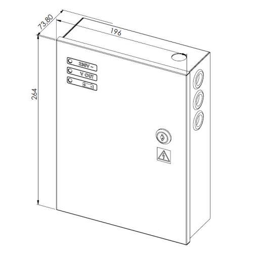 HERACLES PCA-ALIM1224S alimentation secourue 12 V DC 5 A /24 V DC 2,5 A - relais