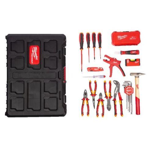 MILWAUKEE 4932499466 caisse à outils pour électricien 62 pièces PACKOUT