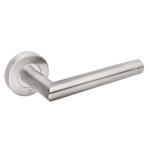 Béquille double sur rosace bec de cane JADE série 1394 - Inox - Droite
