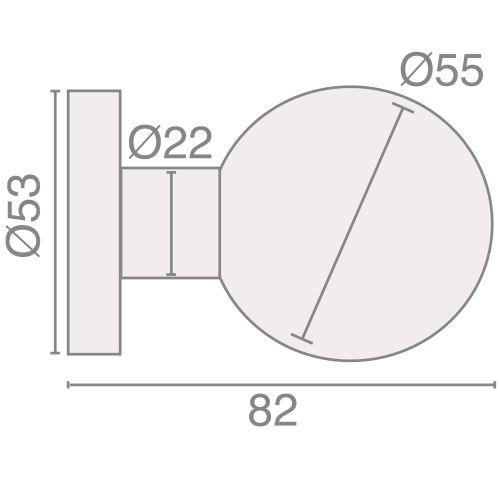HERACLES B-INOX-BP02 bouton de porte boule D55 inox brossé JADEHOME
