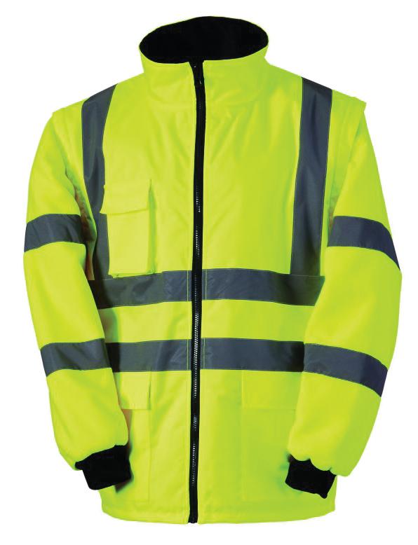 BLOUSON HAUTE VISIBILITE 2 EN 1 JAUNE TAILLE S A 4XL