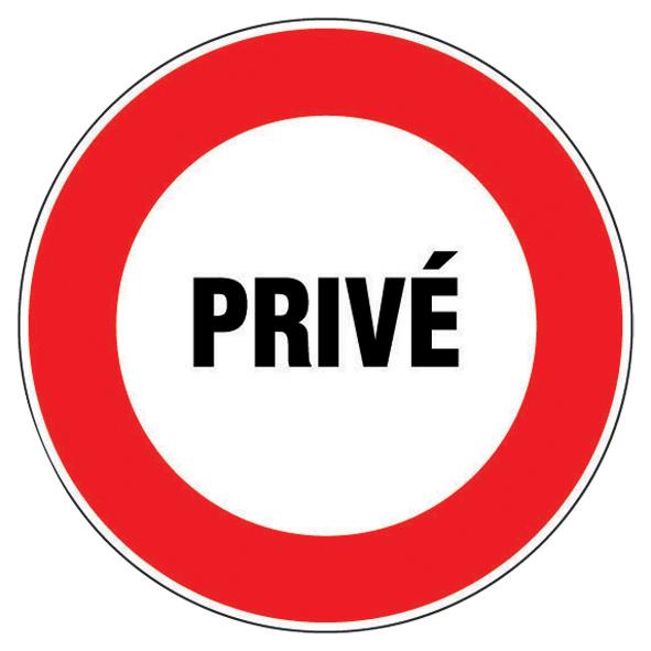 PANNEAU INTERDICTION DIA 300 MM PRIVE