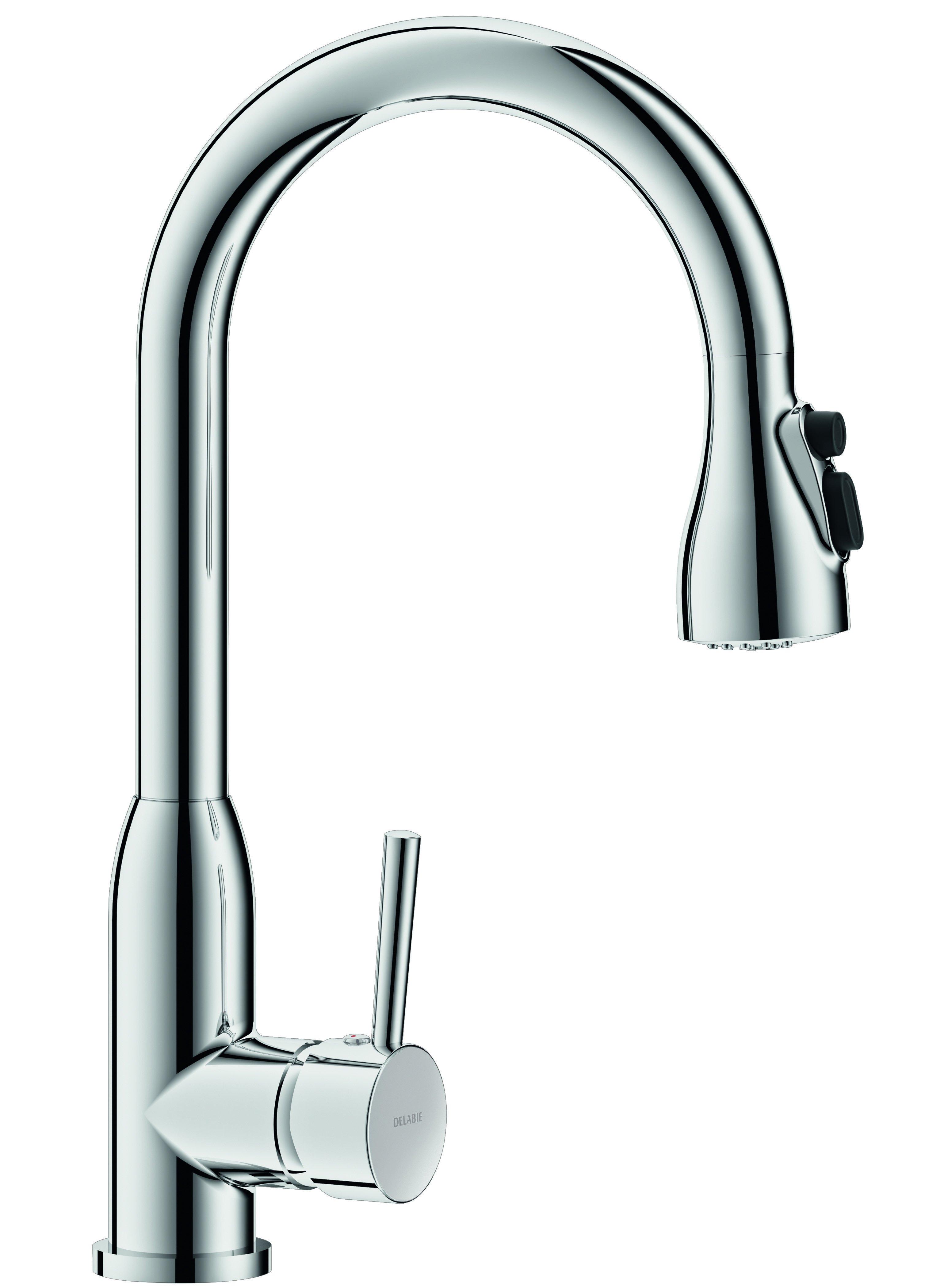 Mitigeur mécanique monotrou avec douchette extracti