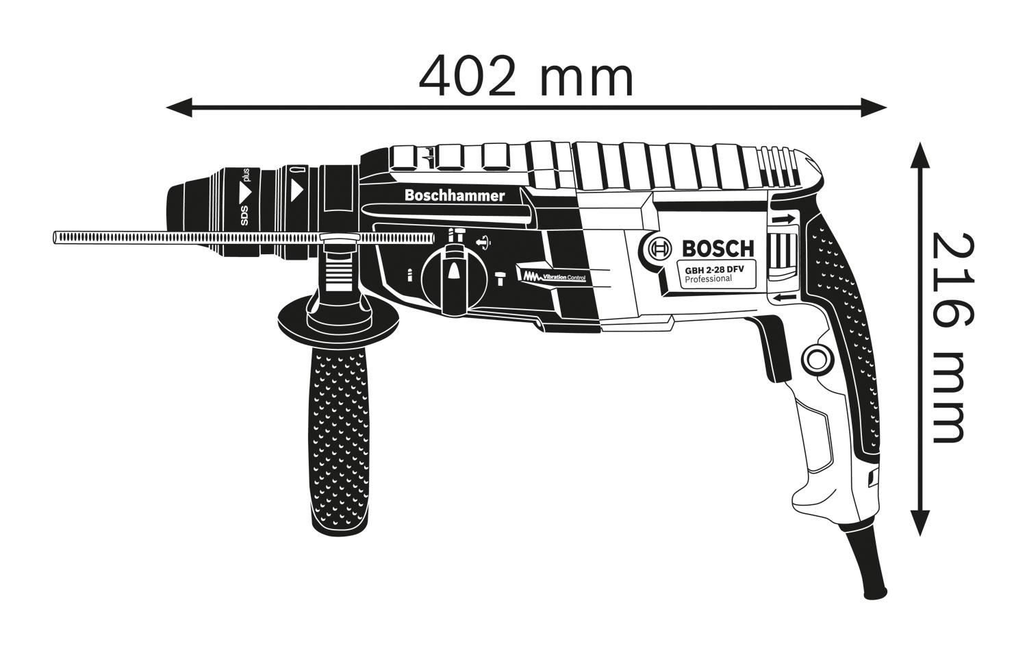 Perforateur burineur SDS-Plus performant - BOSCH GBH 2-28 F - 0611267601