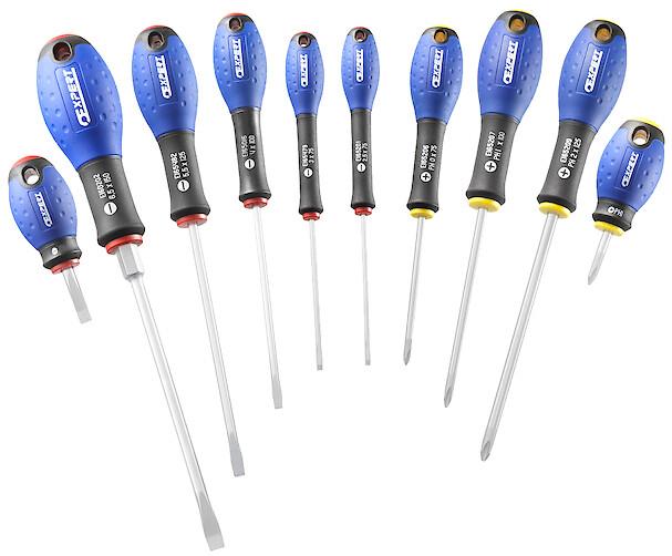 JEU DE 10 TOURNEVIS - FENTE/PH