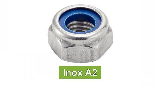 ECROUS IND.INOX A2 BAGUE NYLON
