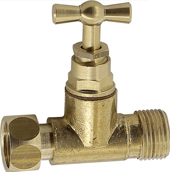 Robinet arret droit male - femelle 12x17 (3/8) brut