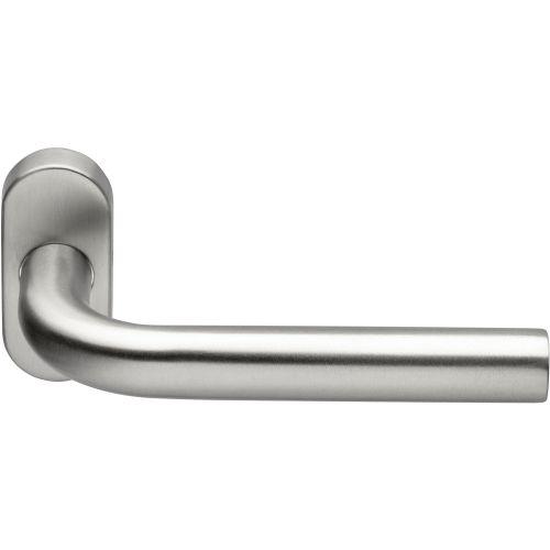 Béquille double sur rosace ovale étroite JADE série 1194 - Inox - Droite