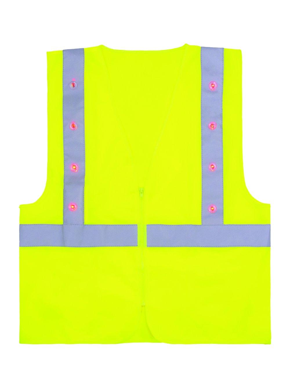 GILET HAUTE VISIBILITE A LED JAUNE