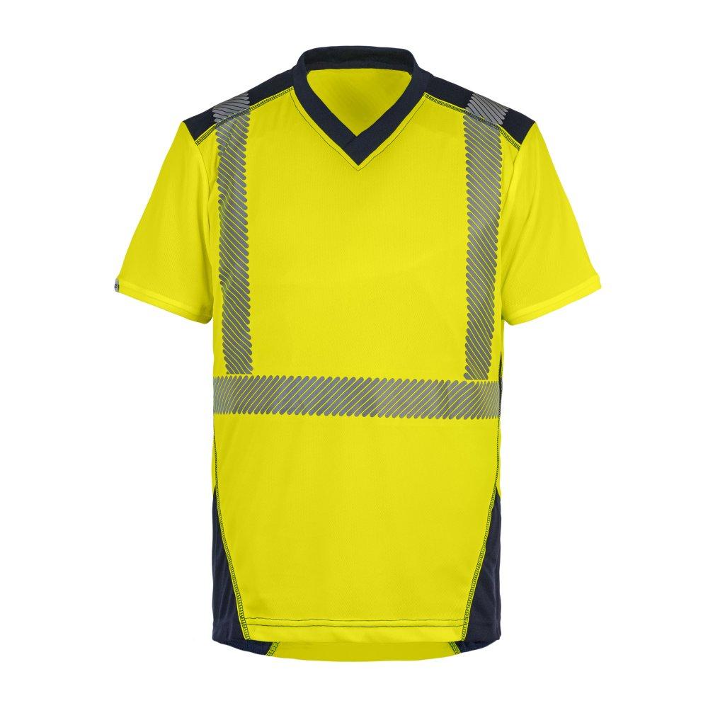 TEE-SHIRT HAUTE VISIBILITE BALI JAUNE/MARINE TAILLE S A 3XL