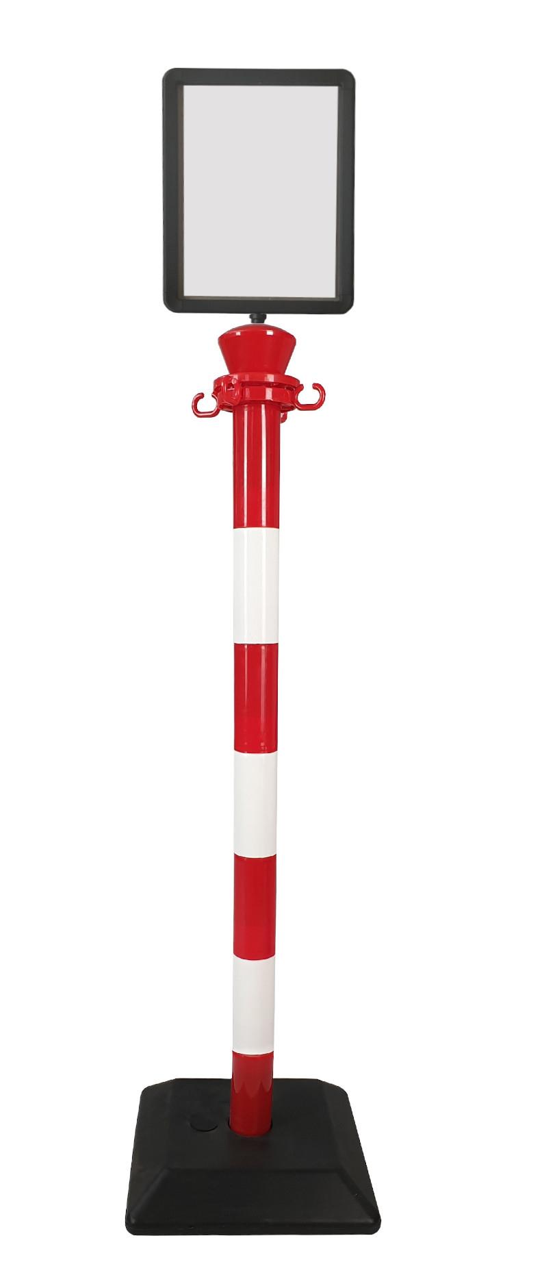 POTEAU D'INFORMATION ROUGE/BLANC