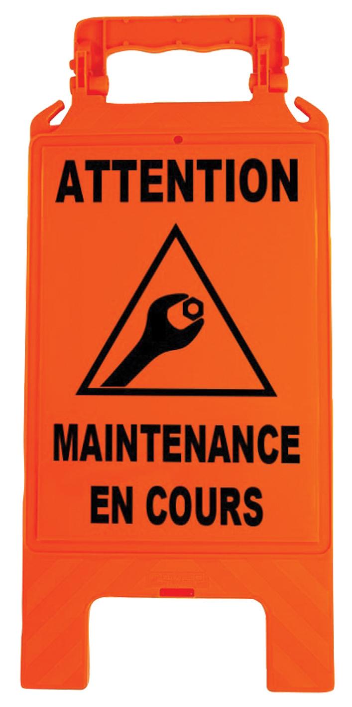 CHEVALET SIGNALISATION ORANGE FLUO