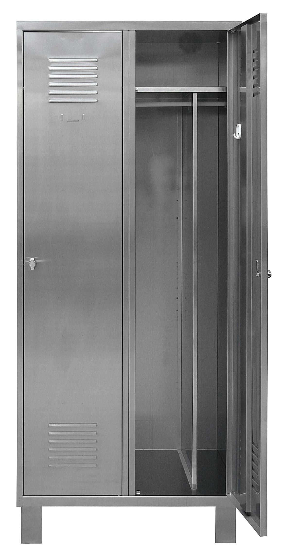 VESTIAIRE MONOBLOC INOX 1 CASE VERSION PROPRE 300 X 490 X 1940