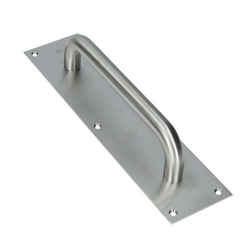 Poignée sur plaque tirage inox brossé - JADE - Inox