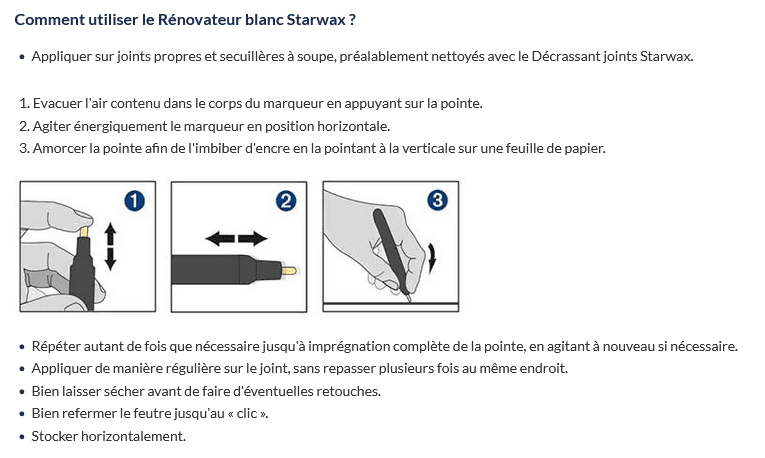 Rénovateur pour joints