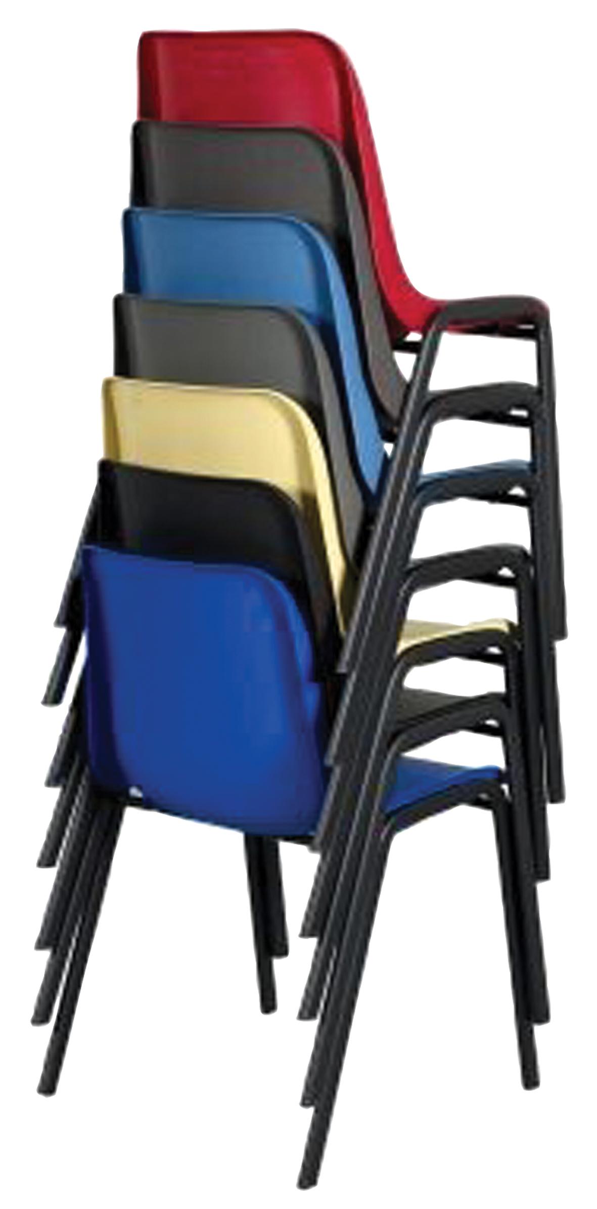 CHAISE COQUILLE EMPILABLE ROUGE
