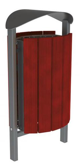 CORBEILLE ACIER BOIS 50 LITRES CHENE CLAIR