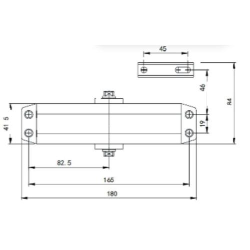 HERACLES G-HR-FIRST101 ferme-porte 10 force 3 avec bras compas argenté FIRST