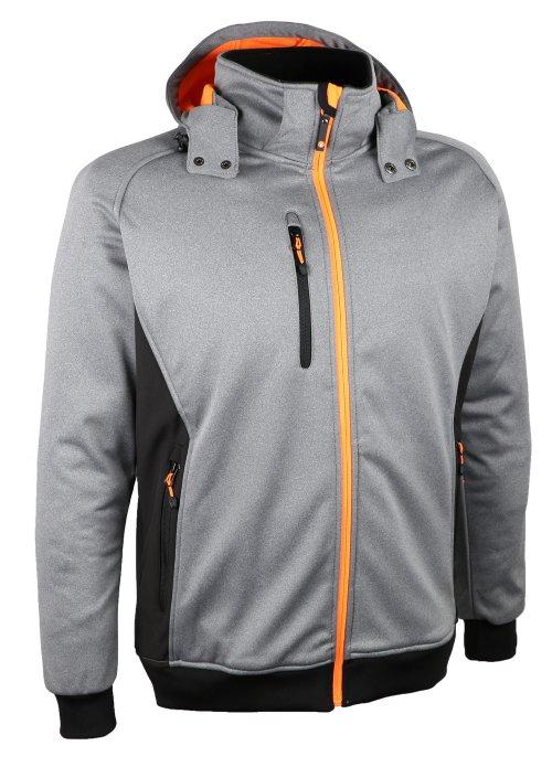 VESTE SOFTSHELL NOIR/GRIS/IRANGE TAILLE S A 4XL