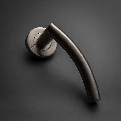 Béquille double sur rosace bec de cane JADE série 1494 - Inox - Elegante