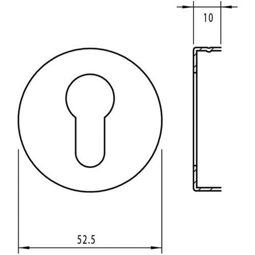 HERACLES B-MORGA-LP07 Paire de rosace MORGAN type clé I finition laiton poli