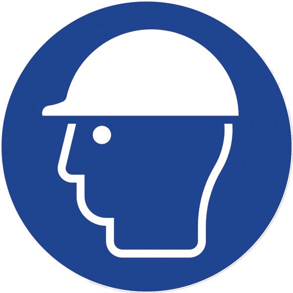 PANNEAU OBLIGATION DIA 300 MM CASQUE DE PROTECTION