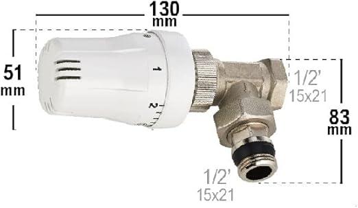 ROBINET THERMOSTATIQUE EQUERRE