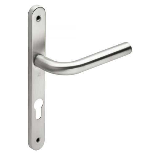 Ensemble double bequille sur plaque JADE série 1194 - Clé I - inox - Etroite