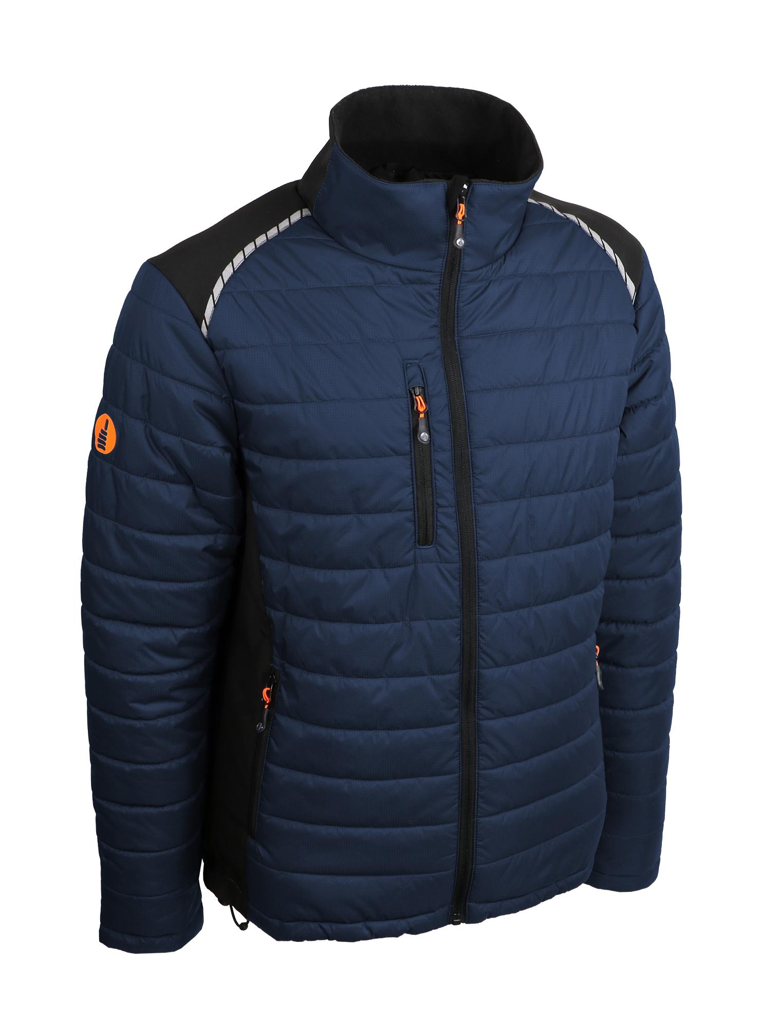 VESTE MATELASSEE CHAUDE BLEU MARINE/NOIR/ORANGE TAILLE S A 3XL
