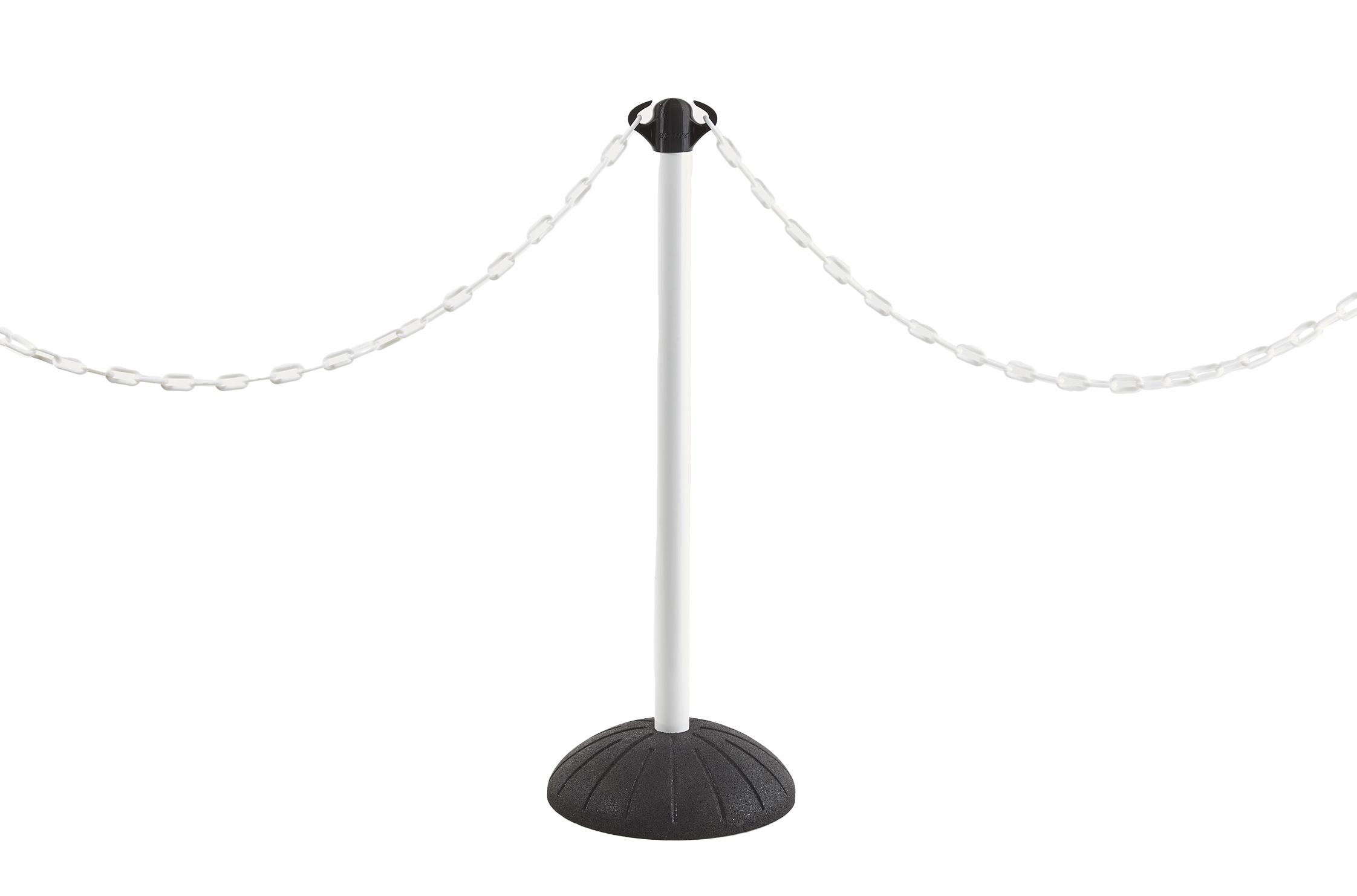POTELET SUR SOCLE CAOUTCHOUC RECYCLE BLANC