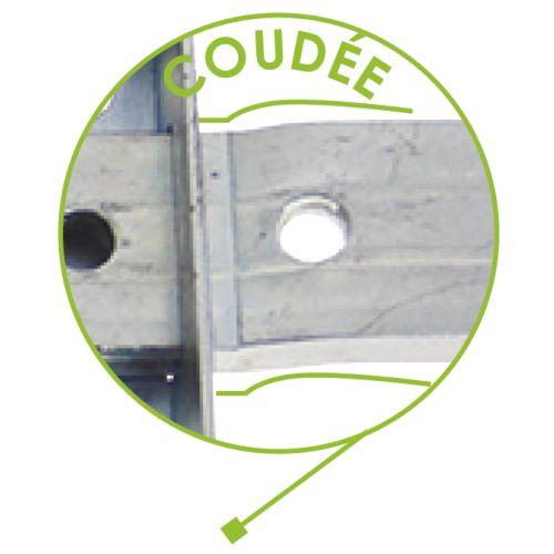 HERACLES I-521200 serrure de rideau métallique à cylindre rond 155 x 55 mm à tri