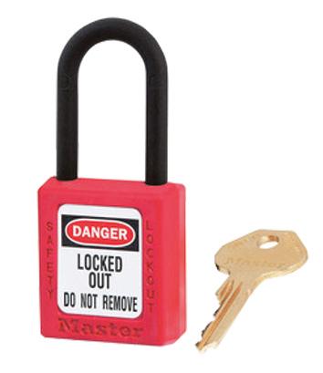 CADENAS DE CONSIGNATION ELECTRIQUE ANSE NYLON ROUGE CLE MV