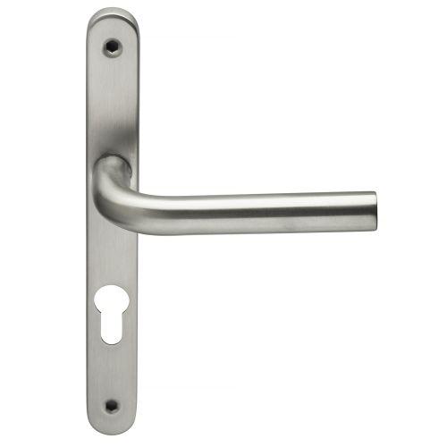 Ensemble double bequille sur plaque JADE série 1194 - Clé I - inox - Etroite