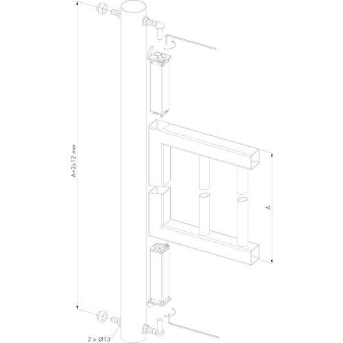 LOCINOX P00009389 paire de charnière à ressort Swing pour portillon 150 mm