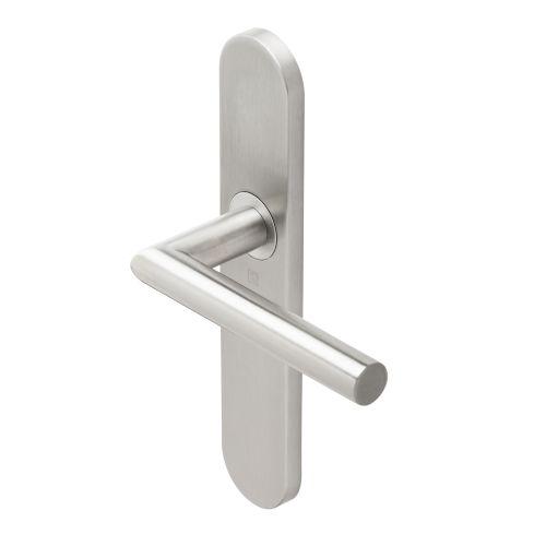 Ensemble double bequille sur plaque JADE série 1394 - Bec de Cane - inox