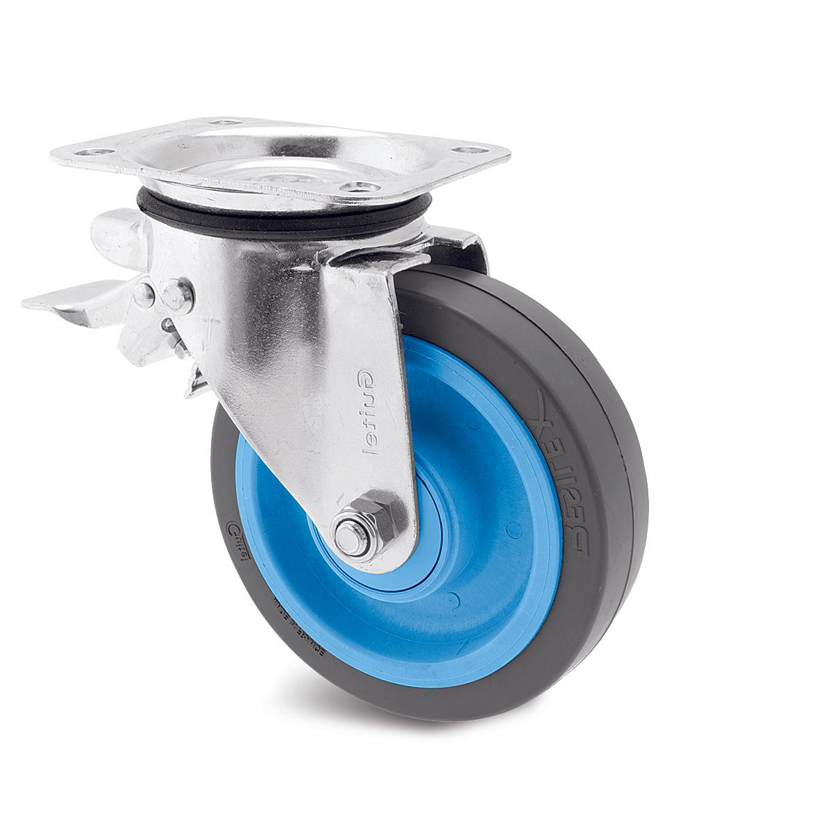 ROULETTE CAOUTCHOUC PIVOTANTE RESILEX