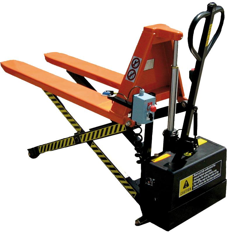 TRANSPALETTE HAUTE LEVEE ELECTRIQUE 1T NIVEAU CONSTANT