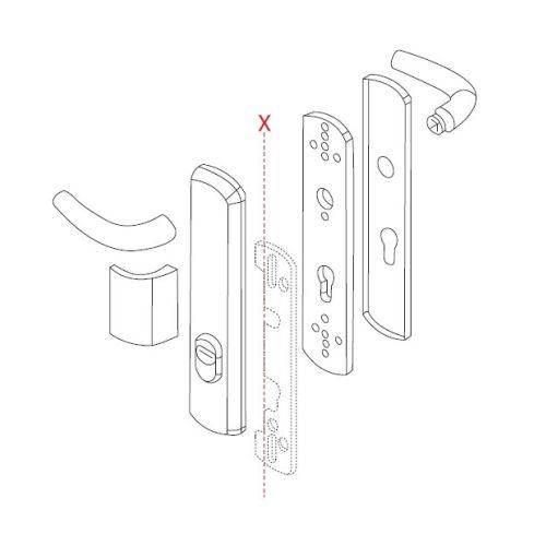 Plaque de réhausse CAP 3mm Entraxe 70mm pour SALOME et ELFE