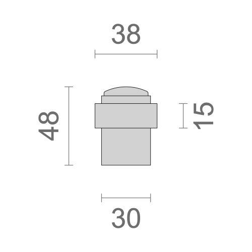HERACLES I-3648F1 butée de sol alu 3648 argent