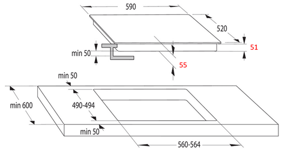 TABLE DE CUISSON VITROCERAMIQ