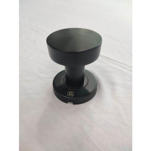 HERACLES B-INOX-BP01N bouton de porte inox noir mat rond plat diamètre 52 mm