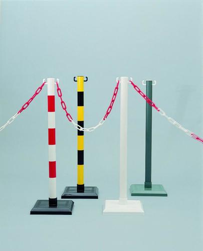 POTEAU SUR SOCLE LESTE ROUGE/BLANC
