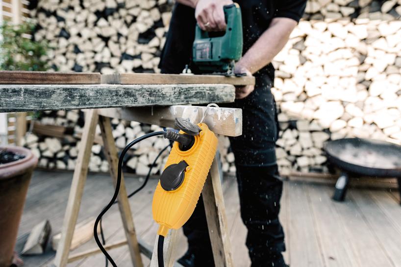 Rallonge électrique avec Powerblock IP44 5m H07RN-F 3G2,5 noir