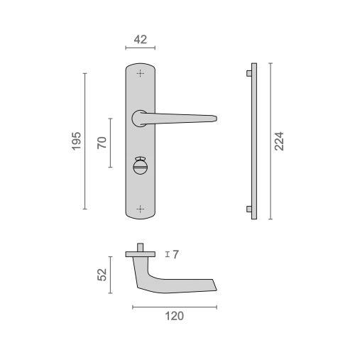 HERACLES B-KROM-05 ensemble sur grande plaque entraxe 195 mm condamnation à voya