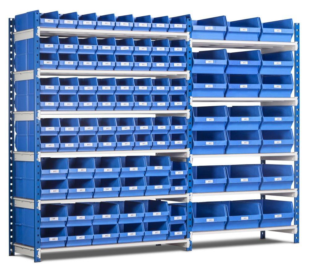 RAYONNAGE LEGER AUTOPORTANT MONTANTS BLEUS